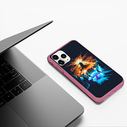 Чехол iPhone 11 Pro матовый Killing the boss, цвет: 3D-малиновый — фото 2