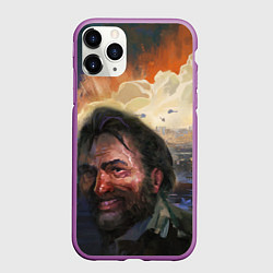 Чехол iPhone 11 Pro матовый Disco Elysium Harrier Du Bois, цвет: 3D-фиолетовый