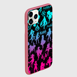 Чехол iPhone 11 Pro матовый ГЕНШИН ИМПАКТ НЕОН ПЕРСОНАЖИ ИГРЫ GENSHIN IM ACT L, цвет: 3D-малиновый — фото 2