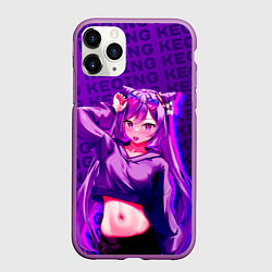 Чехол iPhone 11 Pro матовый Кэ Цин Keqing, Genshin Impact Геншин импакт