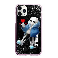 Чехол iPhone 11 Pro матовый НОВОГОДНИЙ САНС UNDERTALE НОВЫЙ ГОД, цвет: 3D-розовый