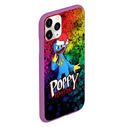 Чехол iPhone 11 Pro матовый POPPY PLAYTIME НОВОГОДНИЙ ПОППИ ПЛЕЙТАЙМ, цвет: 3D-фиолетовый — фото 2