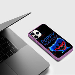 Чехол iPhone 11 Pro матовый Хагги ВАГГИ Poppy Playtime, цвет: 3D-фиолетовый — фото 2