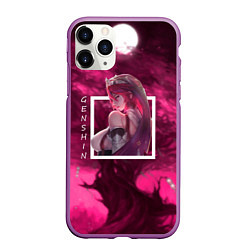 Чехол iPhone 11 Pro матовый Розария Rosaria, Genshin Impact Геншин импакт, цвет: 3D-фиолетовый