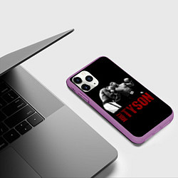 Чехол iPhone 11 Pro матовый Майк Тайсон Mike Tyson, цвет: 3D-фиолетовый — фото 2