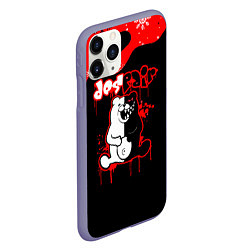 Чехол iPhone 11 Pro матовый Monokuma Снежинки, цвет: 3D-серый — фото 2