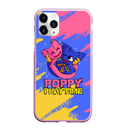 Чехол iPhone 11 Pro матовый Huggy Wuggy and Kissy Missy Poppy Playtime, цвет: 3D-розовый