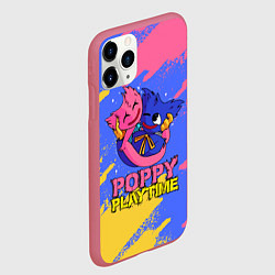 Чехол iPhone 11 Pro матовый Huggy Wuggy and Kissy Missy Poppy Playtime, цвет: 3D-малиновый — фото 2