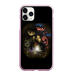 Чехол iPhone 11 Pro матовый POPPY PLAYTIME FIVE NIGHTS AT FREDDYS BENDY, цвет: 3D-розовый