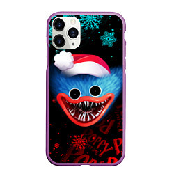 Чехол iPhone 11 Pro матовый ХАГИ ВАГИ НОВОГОДНИЙ POPPY PLAYTIME НОВЫЙ ГОД 2022, цвет: 3D-фиолетовый