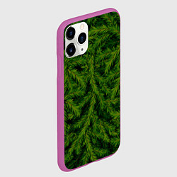 Чехол iPhone 11 Pro матовый Текстура Ели Елка Паттерн, цвет: 3D-фиолетовый — фото 2