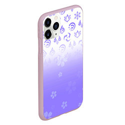 Чехол iPhone 11 Pro матовый GENSHIN IMPACT SYMBOL PATTERN SAKURA САКУРА, цвет: 3D-розовый — фото 2