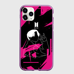 Чехол iPhone 11 Pro матовый JUNGKOOK PINK EDITION ДЖОНГУК, цвет: 3D-фиолетовый
