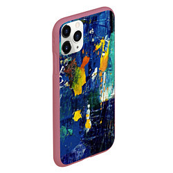 Чехол iPhone 11 Pro матовый КРАСКА PAINT, цвет: 3D-малиновый — фото 2