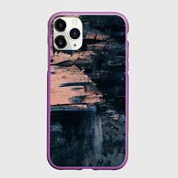 Чехол iPhone 11 Pro матовый Абстракция краска, цвет: 3D-фиолетовый