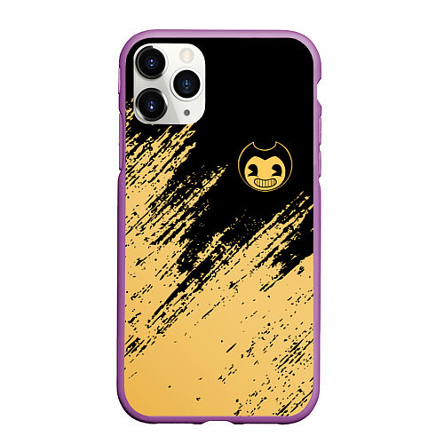 Чехол iPhone 11 Pro матовый Bendy and the ink machine - Вектор / 3D-Фиолетовый – фото 1