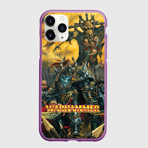 Чехол iPhone 11 Pro матовый Warhammer old battle / 3D-Фиолетовый – фото 1