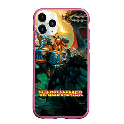 Чехол iPhone 11 Pro матовый Warhammer арт, цвет: 3D-малиновый