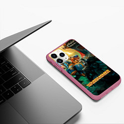 Чехол iPhone 11 Pro матовый Warhammer арт, цвет: 3D-малиновый — фото 2