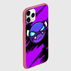 Чехол iPhone 11 Pro матовый Geometry Dash game - Геометри Дэш, цвет: 3D-малиновый — фото 2