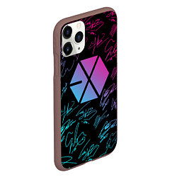 Чехол iPhone 11 Pro матовый EXO BAND НЕОНОВЫЕ АВТОГРАФЫ, цвет: 3D-коричневый — фото 2