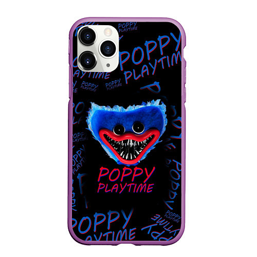 Чехол iPhone 11 Pro матовый Poppy Playtime Хагги Вагги Кукла / 3D-Фиолетовый – фото 1