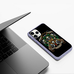 Чехол iPhone 11 Pro матовый Капелланус, цвет: 3D-светло-сиреневый — фото 2