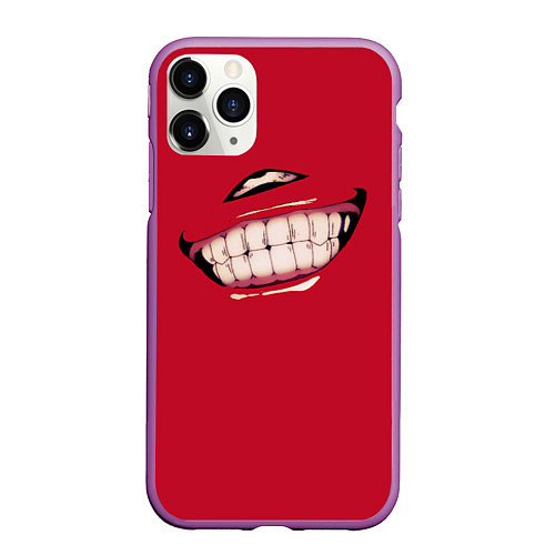 Чехол iPhone 11 Pro матовый Sukunas Smile / 3D-Фиолетовый – фото 1