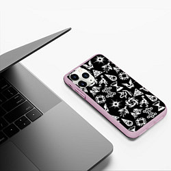 Чехол iPhone 11 Pro матовый EXO BAND SYMBOL PATTERN WHITE K-POP, цвет: 3D-розовый — фото 2