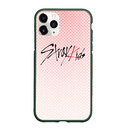 Чехол iPhone 11 Pro матовый Stray kids лого, K-pop ромбики