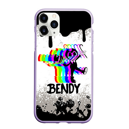 Чехол iPhone 11 Pro матовый The dancer Bendy and the ink machine / 3D-Светло-сиреневый – фото 1