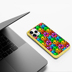 Чехол iPhone 11 Pro матовый GEOMETRY DASH LEVELS SMILE, цвет: 3D-желтый — фото 2