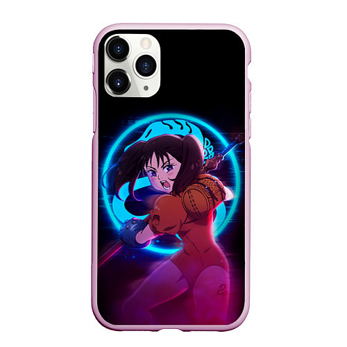 Чехол iPhone 11 Pro матовый DIANE SEVEN DEADLY SINS NEON ДИАНА / 3D-Розовый – фото 1