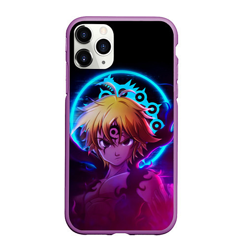 Чехол iPhone 11 Pro матовый MELIODAS 7 DAEDLY SINS МЕЛИОДАС / 3D-Фиолетовый – фото 1