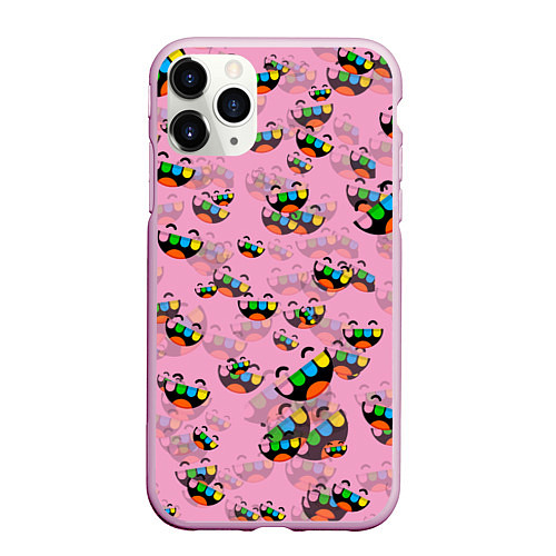 Чехол iPhone 11 Pro матовый Toca Boca logo pink Тока Бока / 3D-Розовый – фото 1