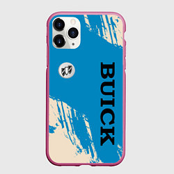 Чехол iPhone 11 Pro матовый Buick Logo emblem, цвет: 3D-малиновый