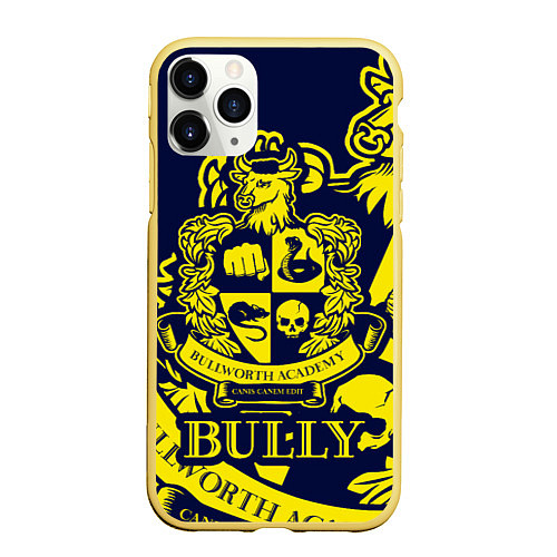 Чехол iPhone 11 Pro матовый Bully, Bullworth Academy / 3D-Желтый – фото 1