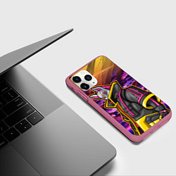 Чехол iPhone 11 Pro матовый Страж в маске, цвет: 3D-малиновый — фото 2