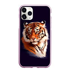 Чехол iPhone 11 Pro матовый Грозный Тигр Символ 2022 Года Tiger Beast, цвет: 3D-розовый