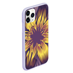 Чехол iPhone 11 Pro матовый Цветок заката Абстракция 535-332-32-63, цвет: 3D-светло-сиреневый — фото 2