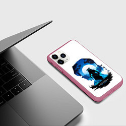 Чехол iPhone 11 Pro матовый Иноске Клинок рассекающий демонов, цвет: 3D-малиновый — фото 2