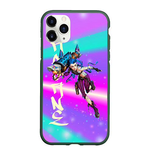 Чехол iPhone 11 Pro матовый Jinx League of Legends АРКЕЙН / 3D-Темно-зеленый – фото 1