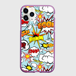 Чехол iPhone 11 Pro матовый BoOMbiT, цвет: 3D-фиолетовый