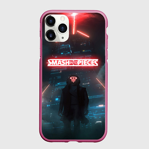 Чехол iPhone 11 Pro матовый Smash Into Pieces Big Bang Neon man / 3D-Малиновый – фото 1