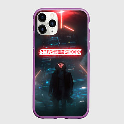 Чехол iPhone 11 Pro матовый Smash Into Pieces Big Bang Neon man, цвет: 3D-фиолетовый