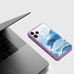 Чехол iPhone 11 Pro матовый Дельфин в лазурном океане, цвет: 3D-фиолетовый — фото 2