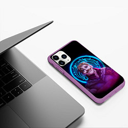 Чехол iPhone 11 Pro матовый ЭСКАНОР 7 СМРТЕНЫХ ГРЕХОВ НЕОН, цвет: 3D-фиолетовый — фото 2