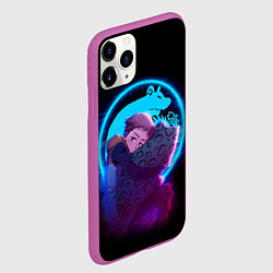 Чехол iPhone 11 Pro матовый КИНГ 7 СМЕРТНЫХ ГРЕХОВ НЕОН, цвет: 3D-фиолетовый — фото 2