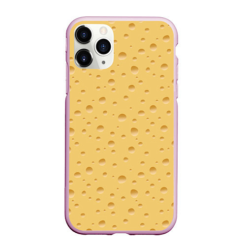 Чехол iPhone 11 Pro матовый Сыр - Cheese / 3D-Розовый – фото 1