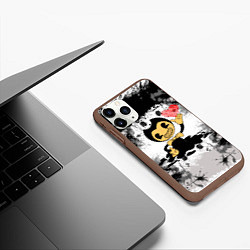 Чехол iPhone 11 Pro матовый BENDY LOVE БЕНДИ С СЕРДЦЕМ, цвет: 3D-коричневый — фото 2